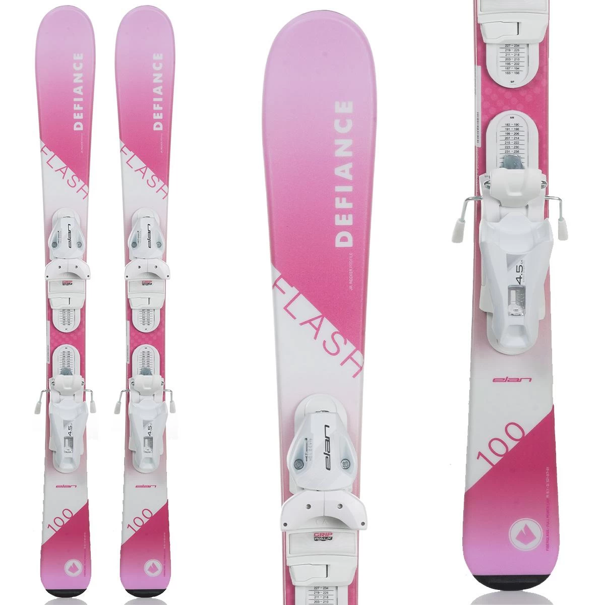 Defiance Flash Pink 80-130cm Skis 2023 3 Defiance Flash Pink 80-130cm Skis 2023