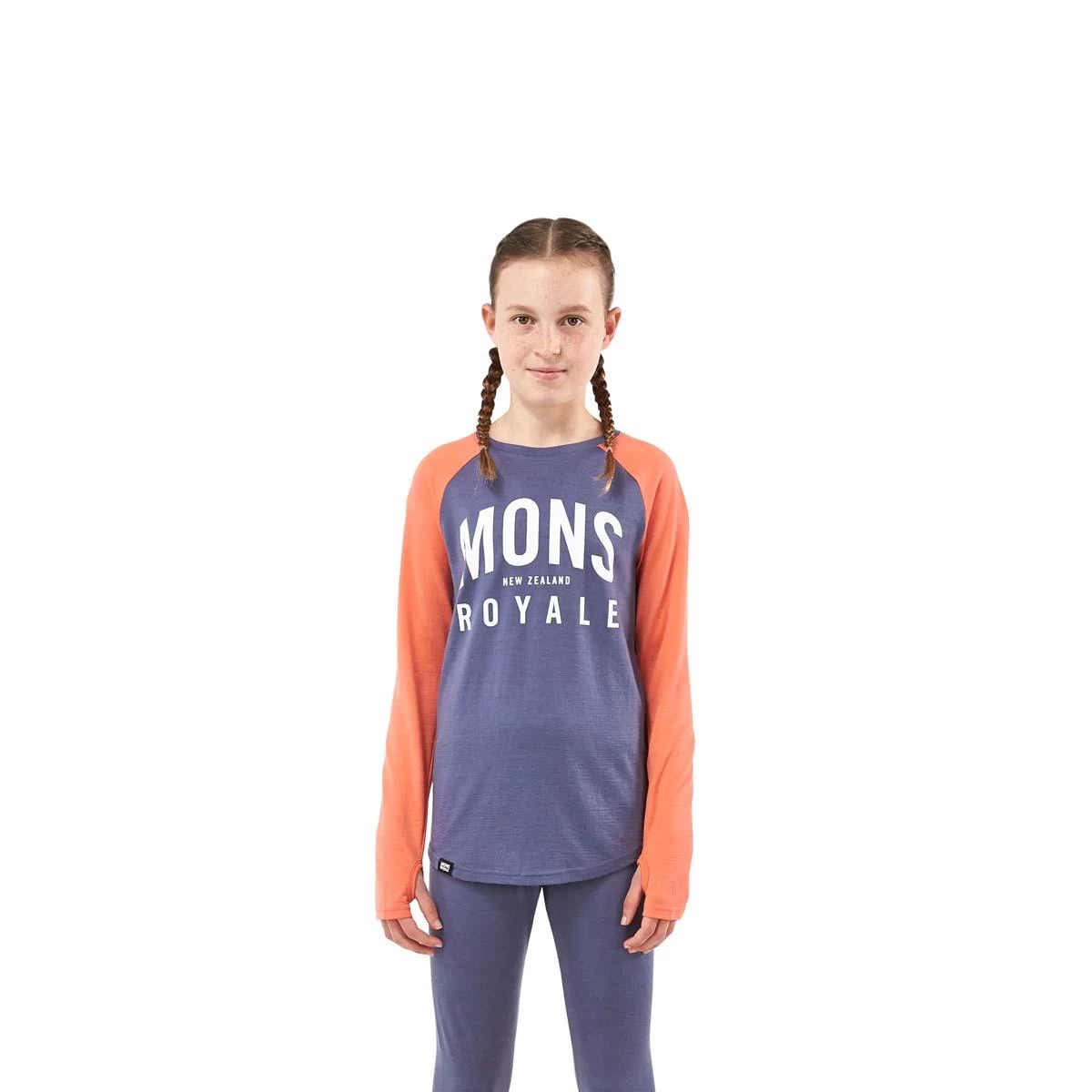 Mons Royale Girls Groms Long Sleeve Base Layer 4 Mons Royale Girls Groms Long Sleeve Base Layer - Image 2